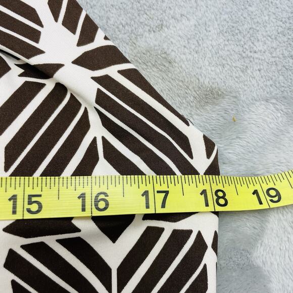 Vtg INC International Concepts Asymmetric Dress Womens XL Brown Aztec Babydoll - Picture 5 of 8